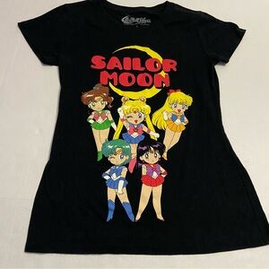 Sailor Moon Black Graphic T-Shirt character L